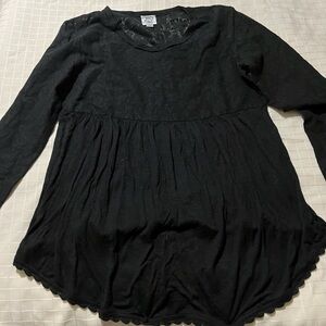 Elegant Black Lace Women's Top